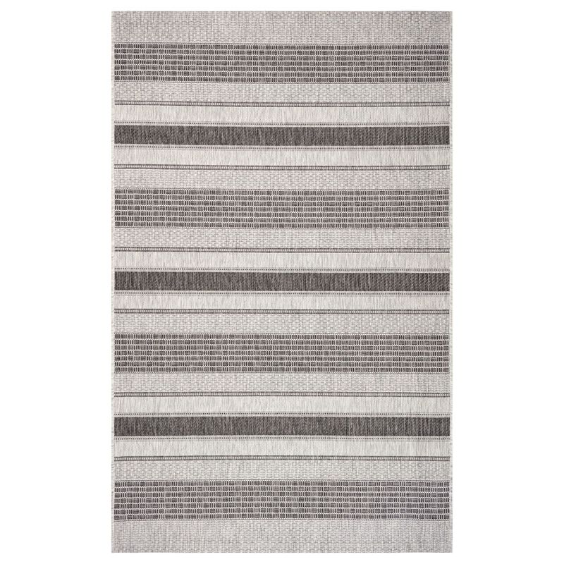 Striped Rectangular Outdoor Area Throw Rug