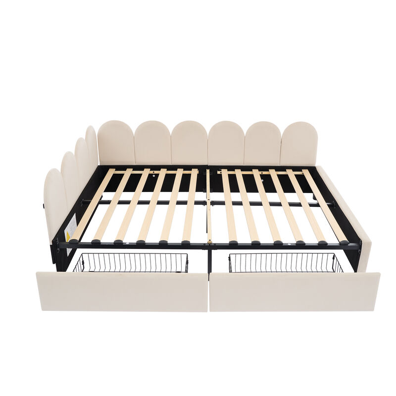 Merax Upholstered Daybed with 2 Drawers