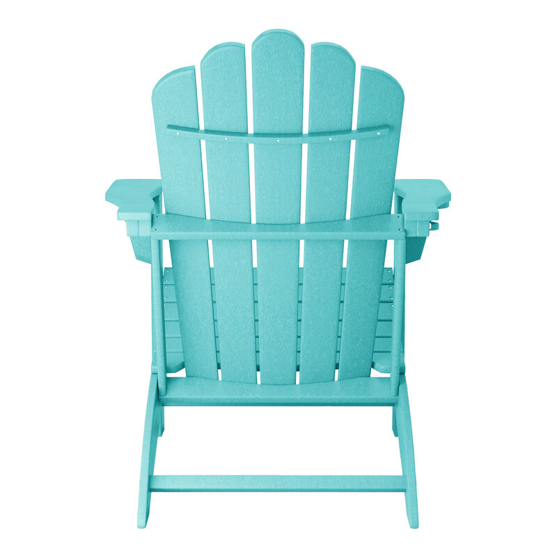 WestinTrends Outdoor Patio HDPE Adirondack Chair With Cup Holder