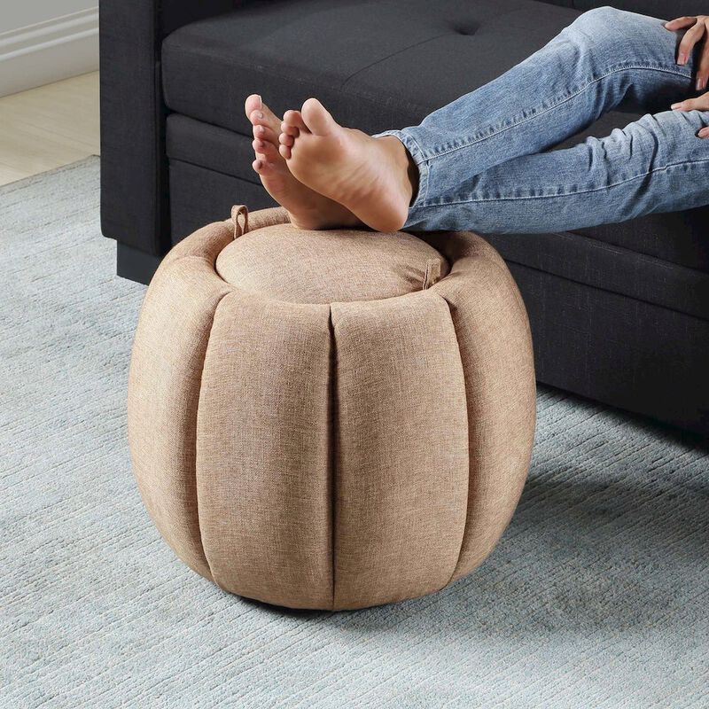 Convenience Concepts Designs4Comfort Daisy Storage Ottoman with Reversible Tray Lid