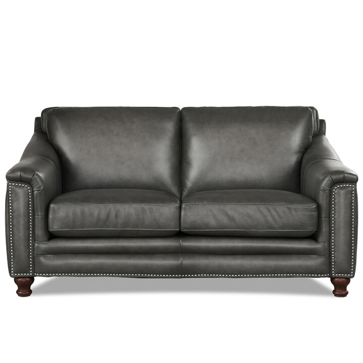 Belfast Top Grain Leather Loveseat