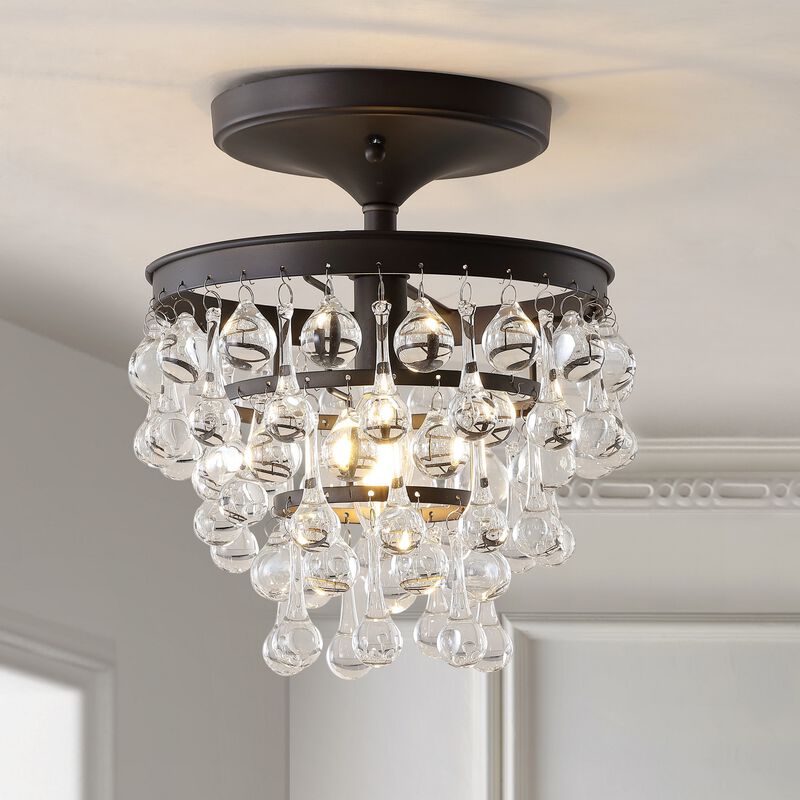 Toronto Metal/Crystal LED Flush Mount