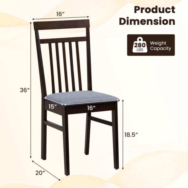 Hivvago Upholstered Dining Chair Set of 2