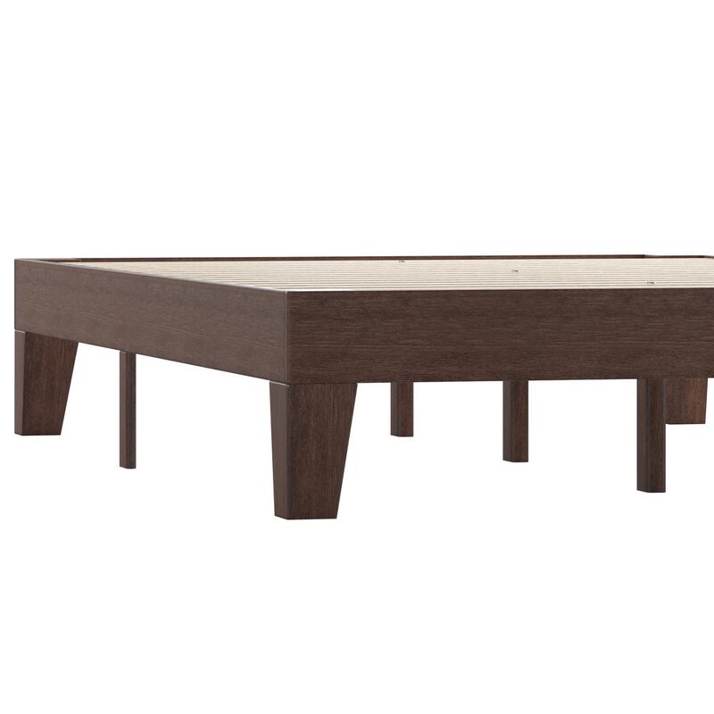 Flash Furniture Wood Full Platform Bed with Wooden Support Slats, No Box Spring Required