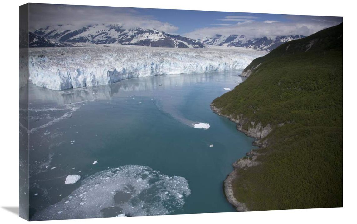 Hubbard Glacier encroaching on Gilbert Point, Wrangell-St. Elias National Park, Alaska-Canvas Art-30x20