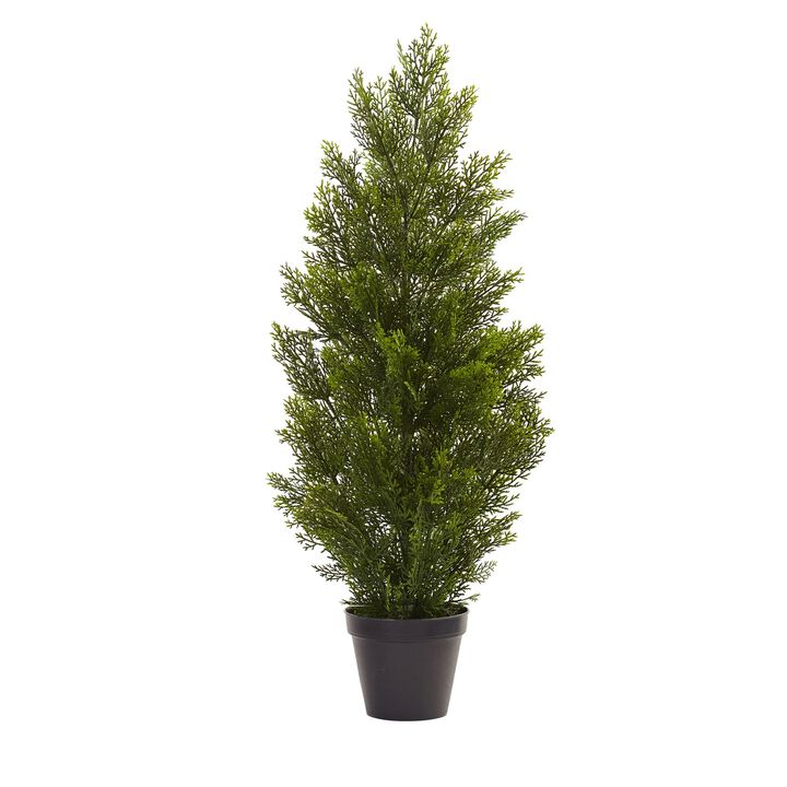 Hivvago 3 Feet Mini Cedar Pine Tree (Indoor/Outdoor)