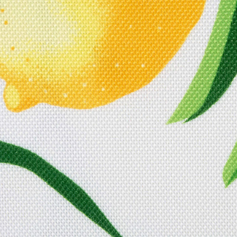 Set of 6 White Yellow and Green Rectangular Placemat 19"