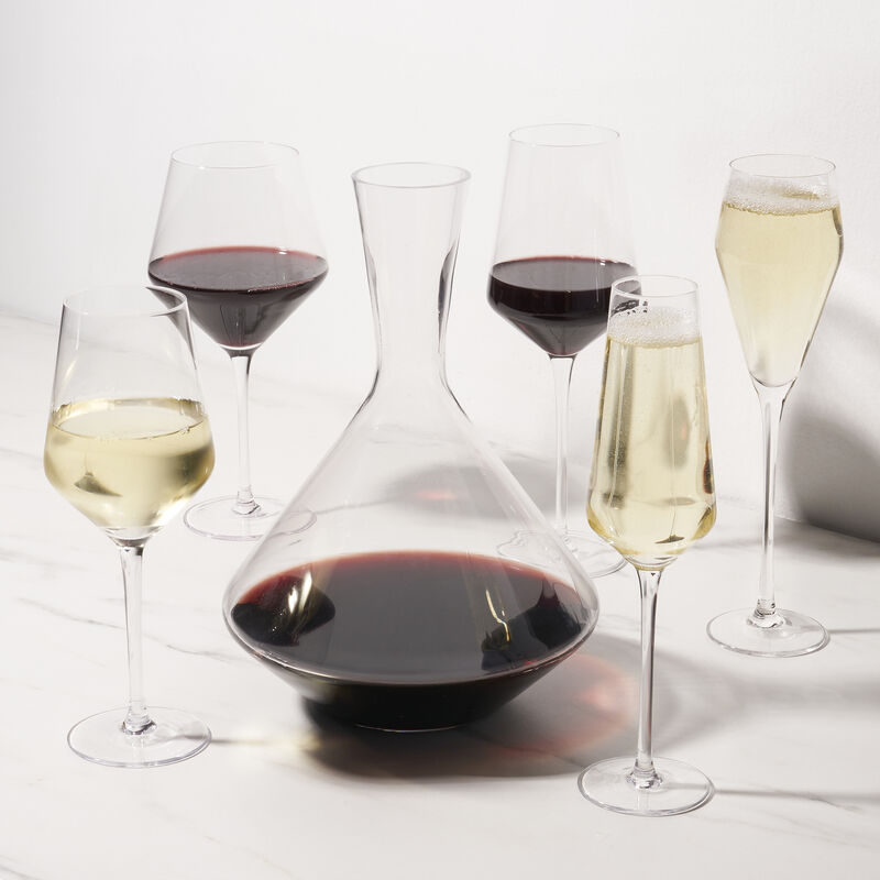 Raye Angled Crystal Prosecco Glasses Set of 2