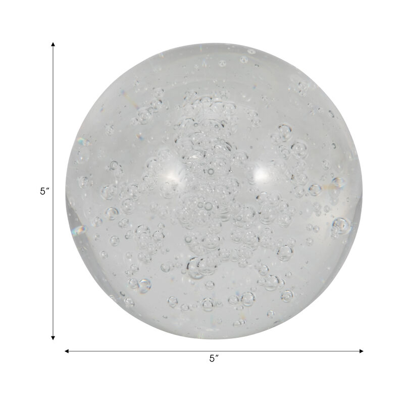 Clear 5" Glass Crystal Ball