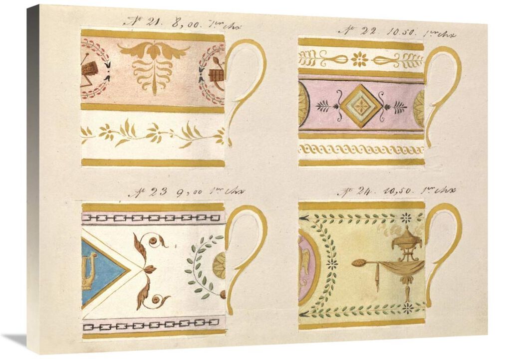 Quatre tasses du 1er choix, ca. 1800-1820-Canvas Art-32x24