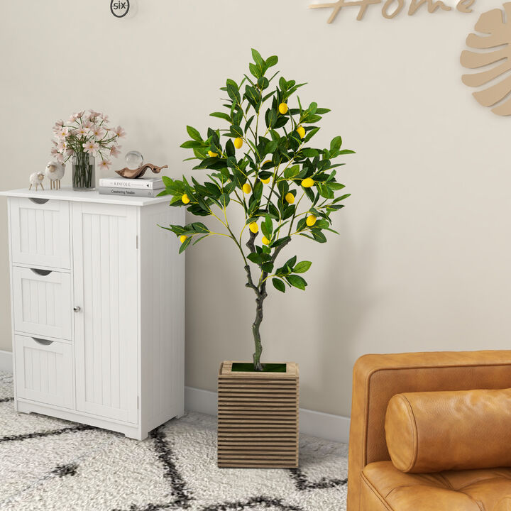 Tall Artificial Lemon Tree with Realistic Fruits – Lifelike Fake Lemon Plant for Home Decor