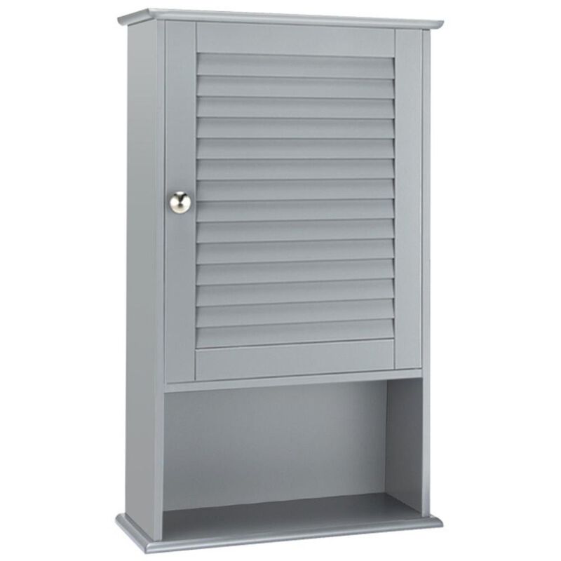 Hivvago Bathroom Wall Mount Storage Cabinet Single Door with Height Adjustable Shelf