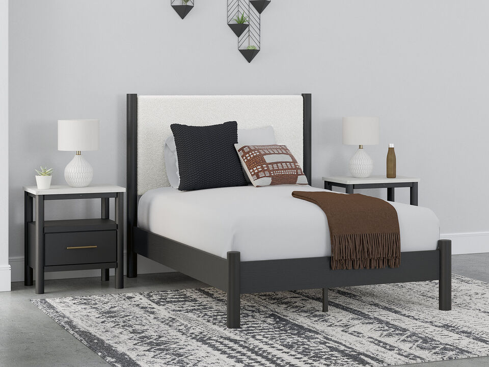 Full Upholstered Panel Bed