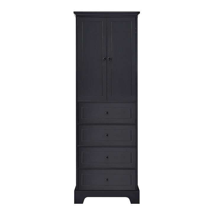 Merax Modern Bathroom Storage Cabinet with 2 Doors and 4 Drawers Merax Modern Bathroom Storage Cabinet with 2 Doors and 4 Drawers