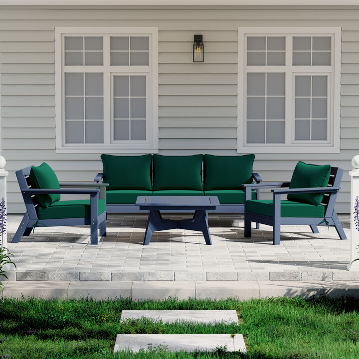 WestinTrends Outdoor 6-Piece Modular Sectional Patio Furniture Sofa Set