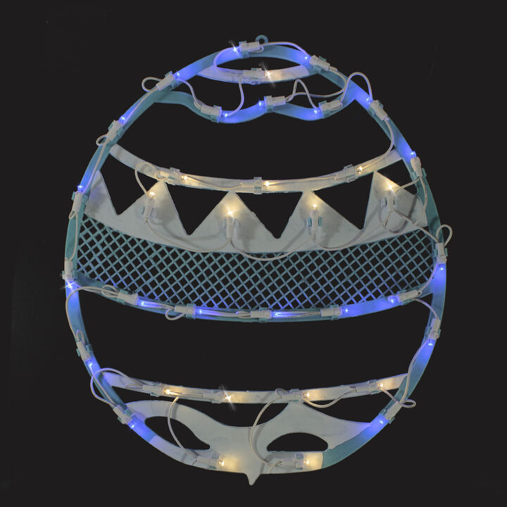 17" LED Lighted Blue Easter Egg Spring Window Silhouette Decoration
