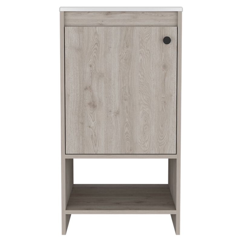 DEPOT E-SHOP Braavos Bathroom Vanity, Sink, Two Shelves, Single Door Cabinet