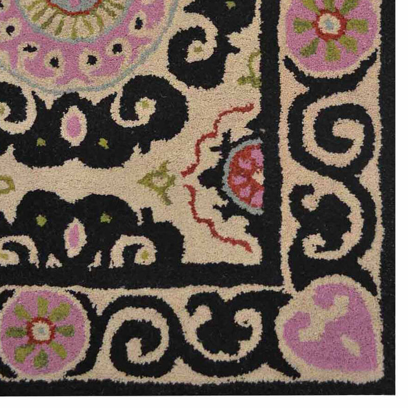 RUGSOTIC CARPETS HAND TUFTED WOOL ECO-FRIENDLY AREA RUGS  - 9'x12', Rectangle Shape, Beige Multicolor, Classic Oriental Traditional  Design, High Pile Thick Handmade Anti Skid Area Rugs (K00208)