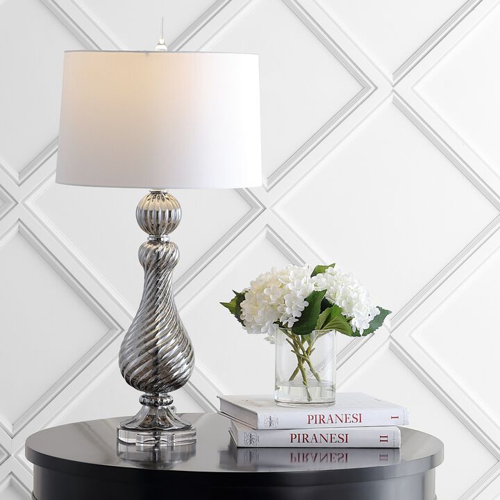 Murano Swirled Crystal/Glass LED Table Lamp