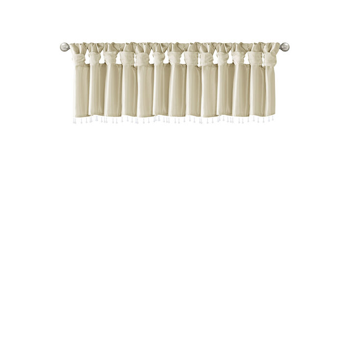 Gracie Mills Elroy Lightweight Beaded Faux Silk Valance