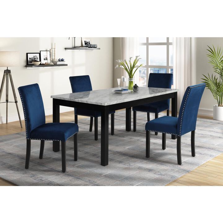 New Classic Furniture Celeste Gray Wood Upholstered Dining Chair (Set of 4)