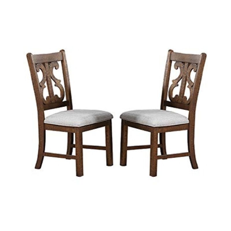 Distressed paint wooden chairs, set of 2