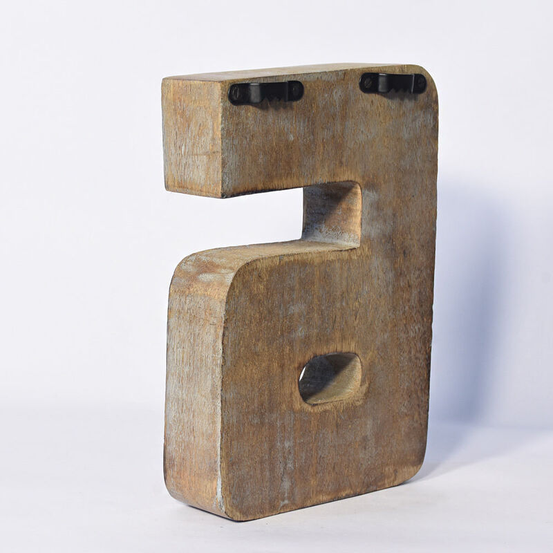 Vintage Gray Handmade Eco-Friendly "6" Numeric Number For Wall Mount & Table Top D�cor