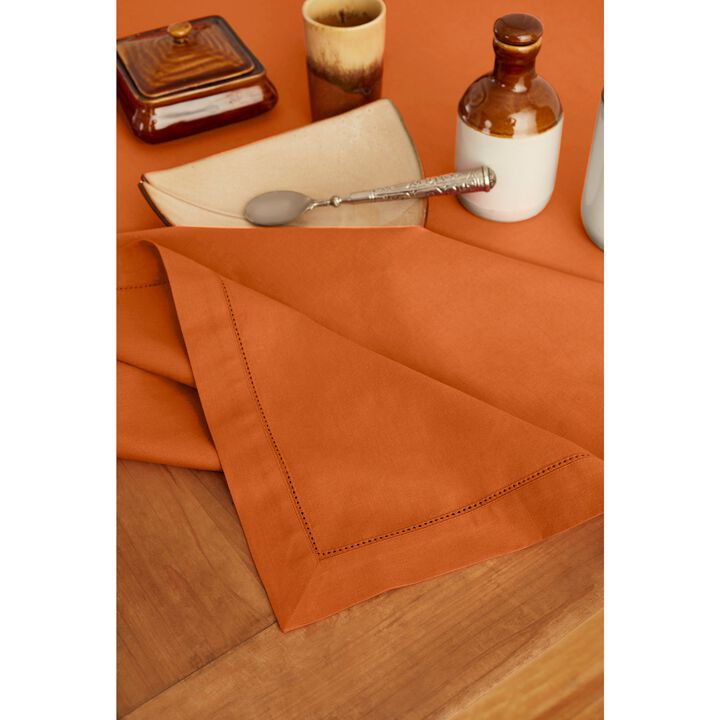 Solino Home Cotton Linen Hemstitch Tablecloth