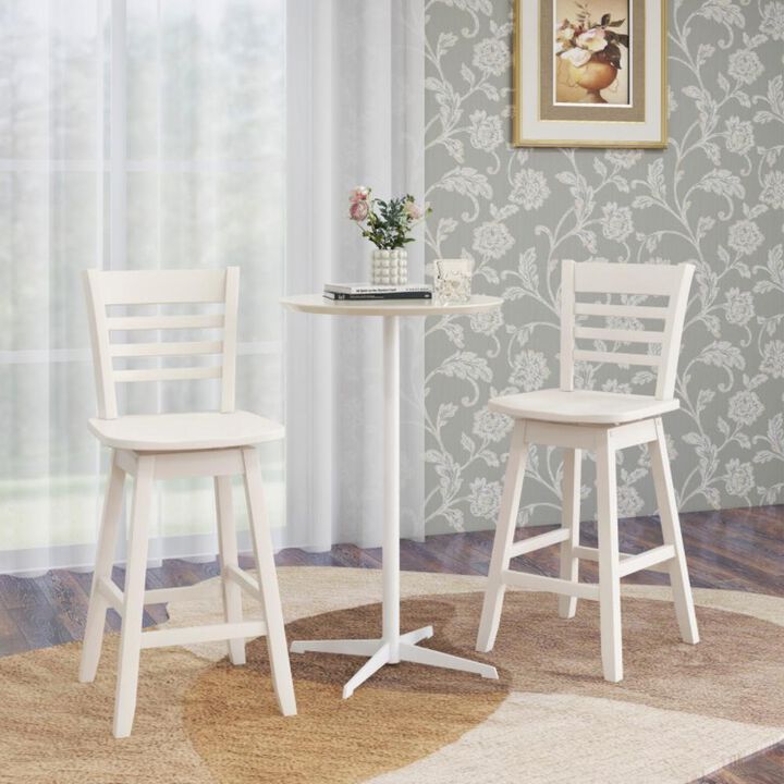 Hivvago Counter Height Barstools Set of 2 with Footrest for Kitchen Island Bar