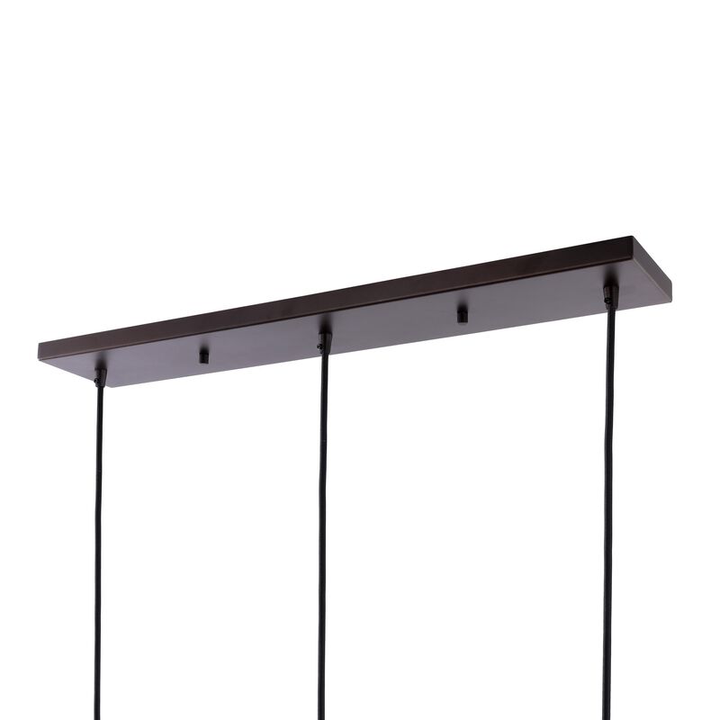 Ibiza 3-Light Woven Rope/Metal Bohemian Coastal LED Linear Pendant