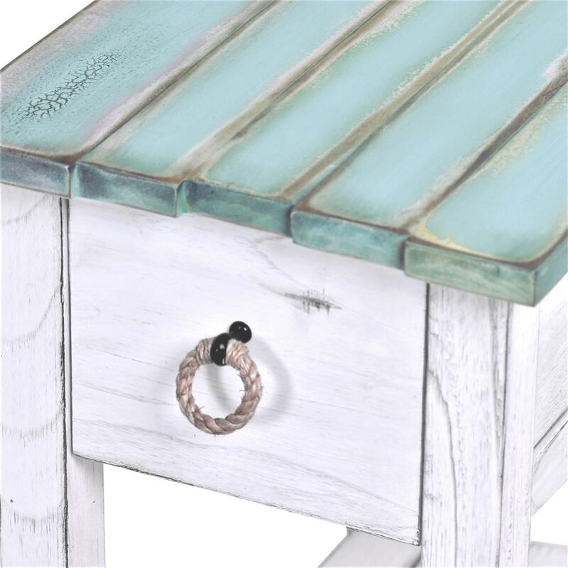 Sea Winds Coastal Furniture Picket Fence Chairside Table