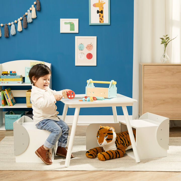 Fantasy Fields - Biscay Bricks Table & Chairs Kids Furniture - Grey