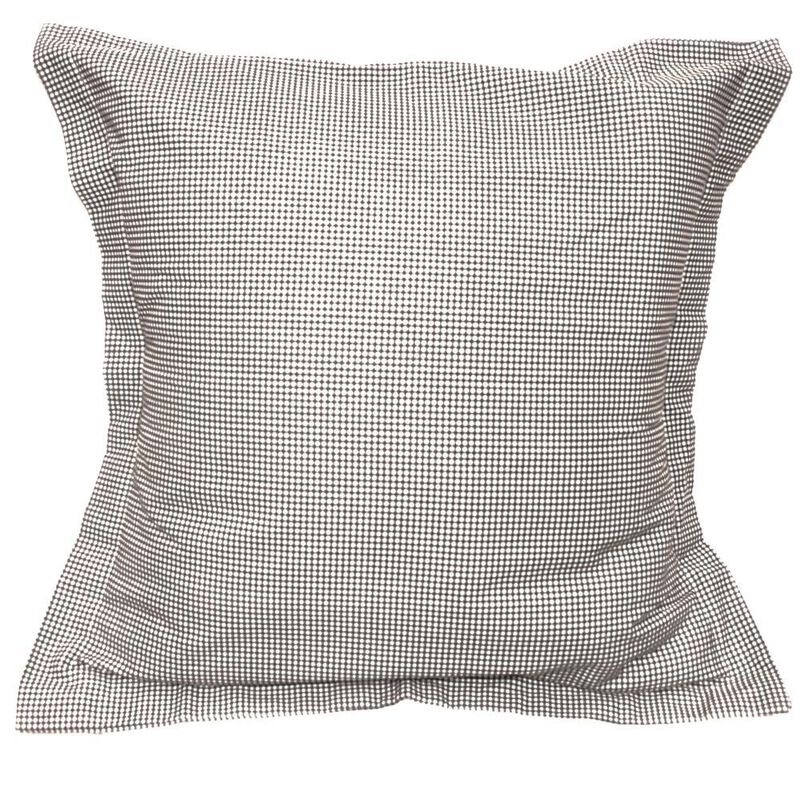 Ellis Curtain Logan Check High Quality Fabric Perfect Decorative Reversable Toile Print Toss Pillow - 17x17", Gray