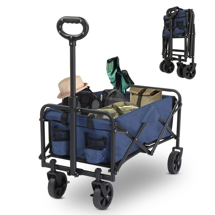 Garden Folding Cart Lightweight, Collapsible Trolley for Easy Transport of Outdoor Tools & Supplies