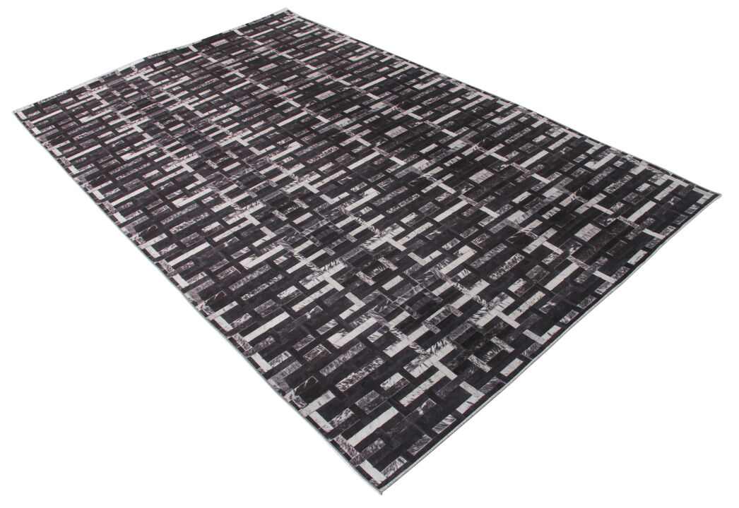 Walk on Me Faux Cowhide Digital Printed Patchwork The Missing Link Contemporary Indoor Area Rug