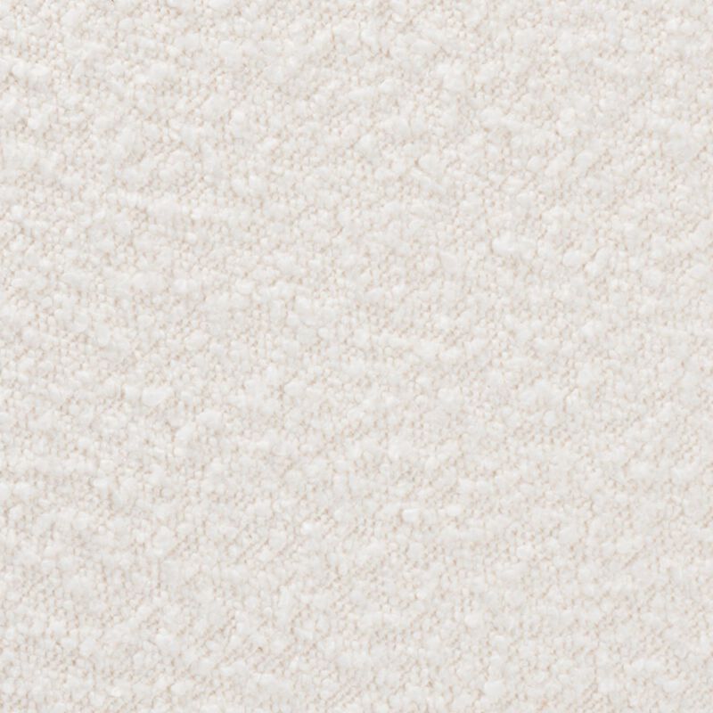 Baxton Studio Fisk Cream Boucle Fabric Wood Ottoman Footstool