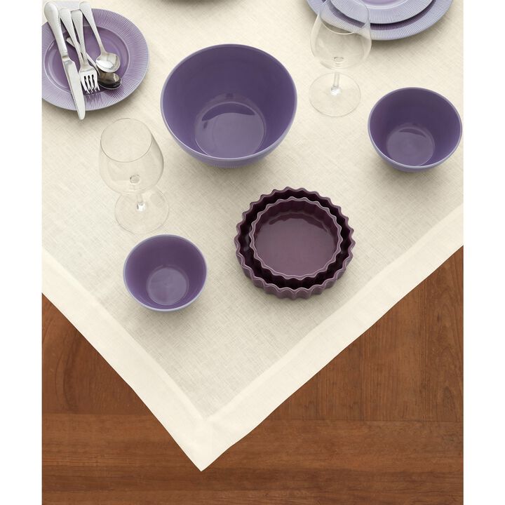 Solino Home 100% Pure Linen Table Throw 52 x 52 Inch | Fete