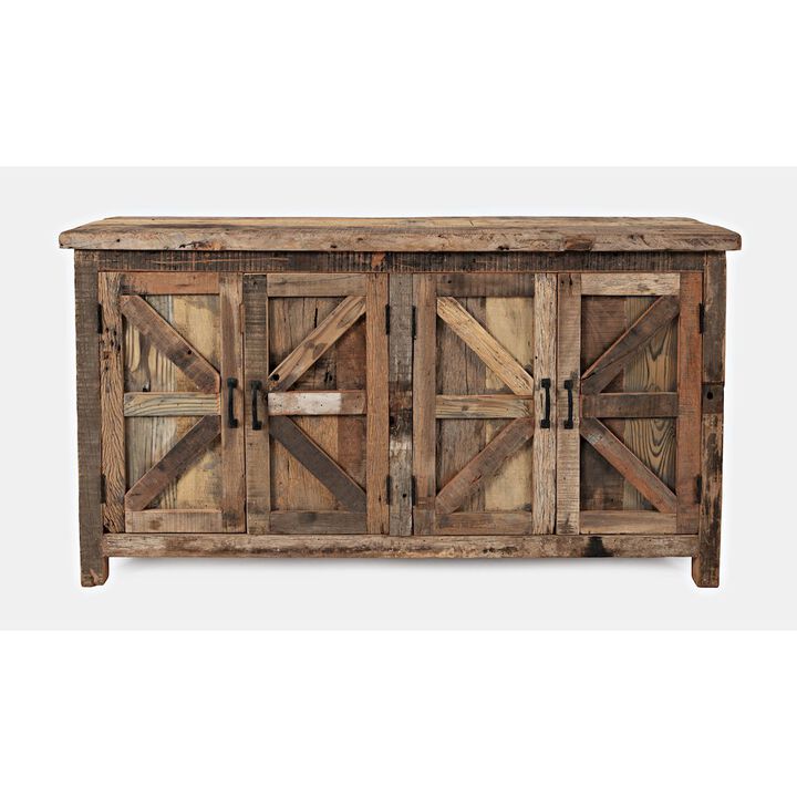 Jofran Eden Prairie Rustic Reclaimed Wood 60 Accent Cabinet
