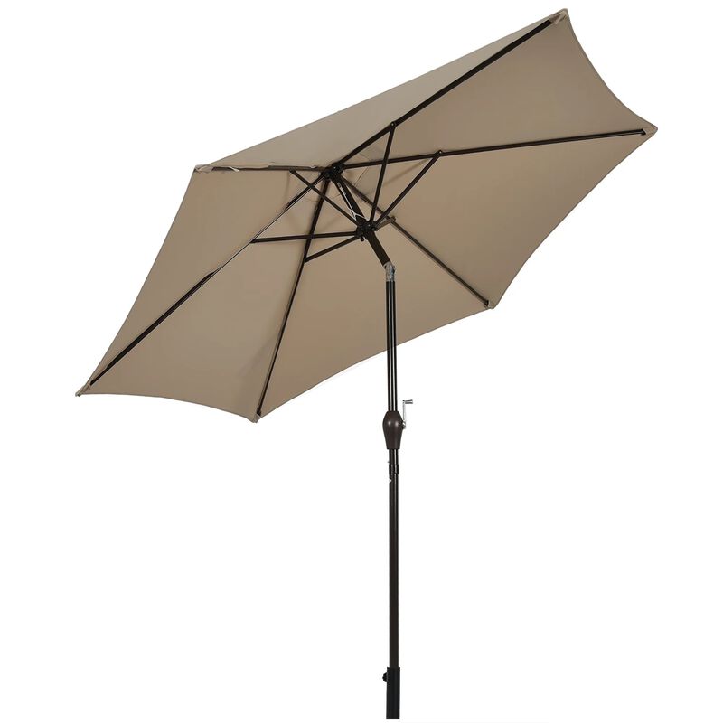 10 ft Outdoor Market Patio Table Umbrella Push Button Tilt Crank Lift