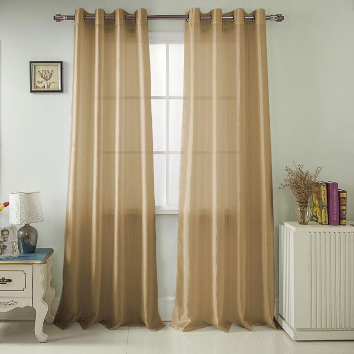 RT Designers Collection Nancy Faux Silk Grommet Curtain Panel
