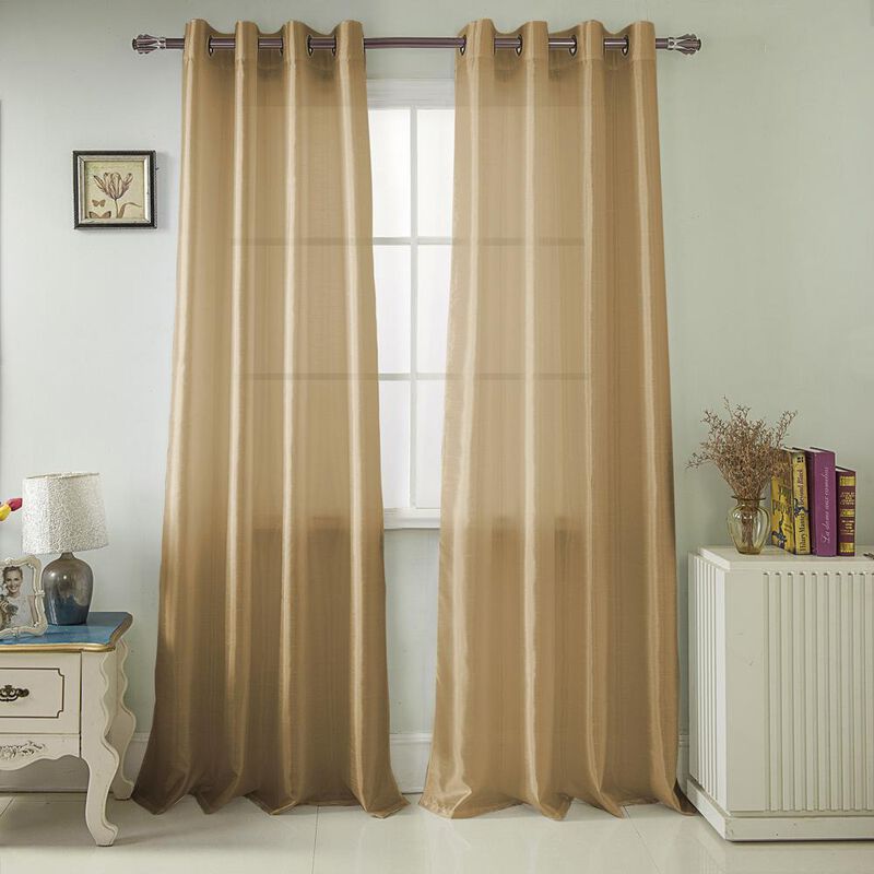 RT Designers Collection Nancy Faux Silk Grommet Curtain Panel