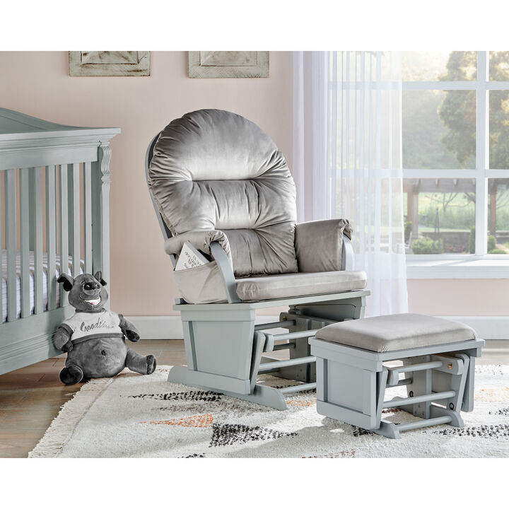 Madison Glider And Ottoman Wood And Light Fabric