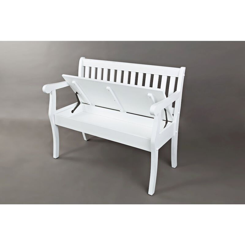 Jofran Artisan's Craft 42 Rustic Farmhouse Distressed Solid Wood Storage Bench