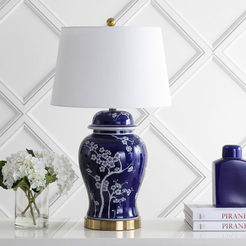 Gracie Ginger Jar Ceramic/Metal LED Table Lamp