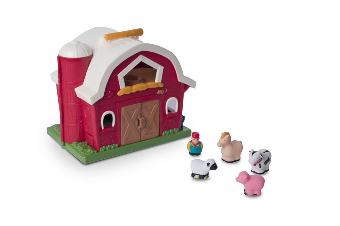 Big Red Barn And Animals