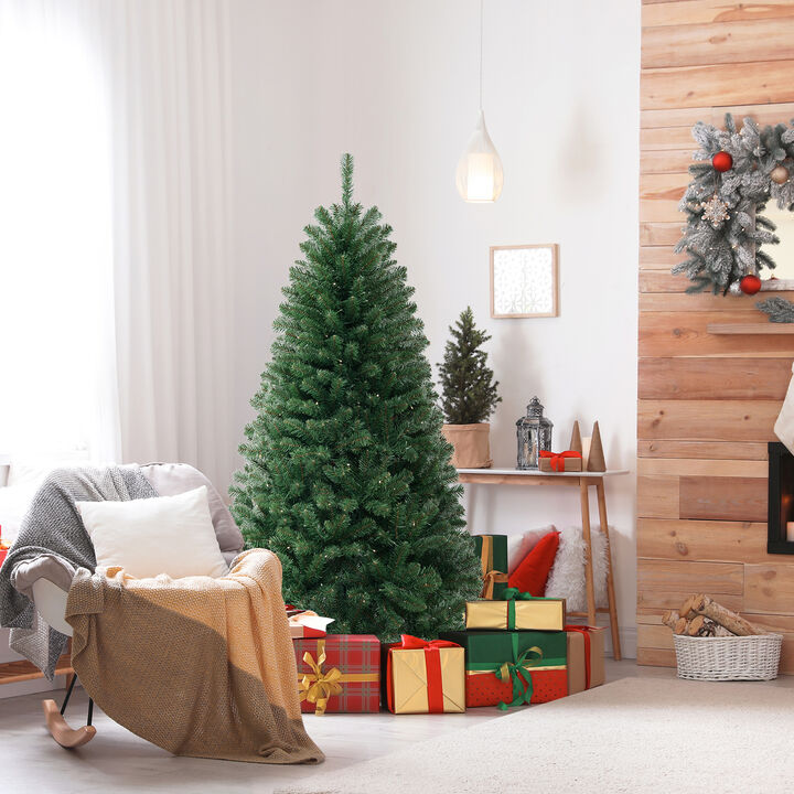 Artificial Christmas Tree with Branch Tips and  LED Lights