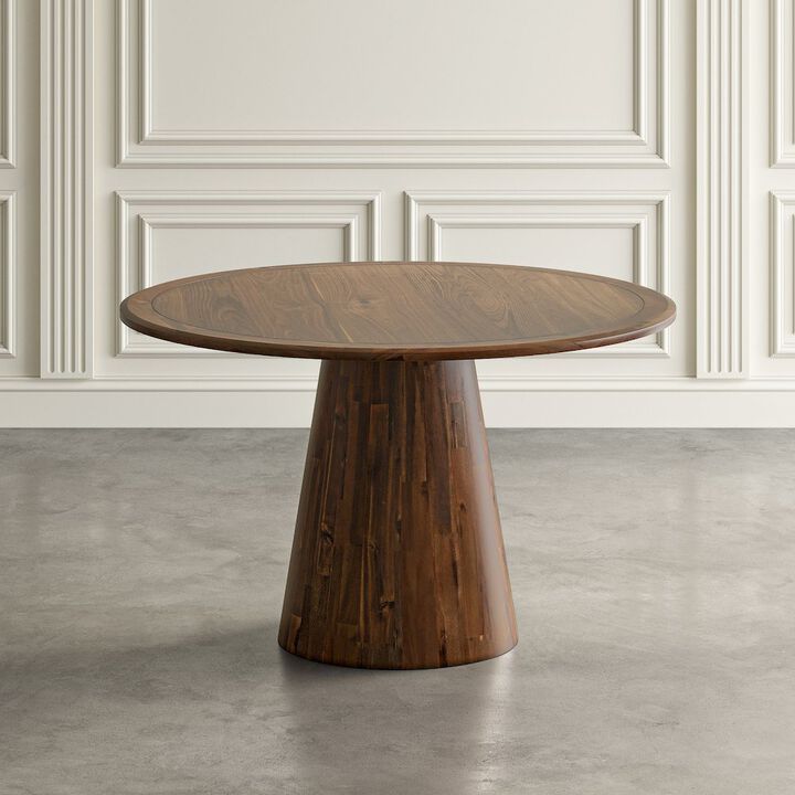 Jofran Nash Mid-Century Modern 50 Round Pedestal Dining Table