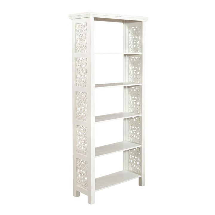 Starlight Canyon Home Tall Narrow Bookshelf – Elegant 5 Tier Skinny Bookcase Design