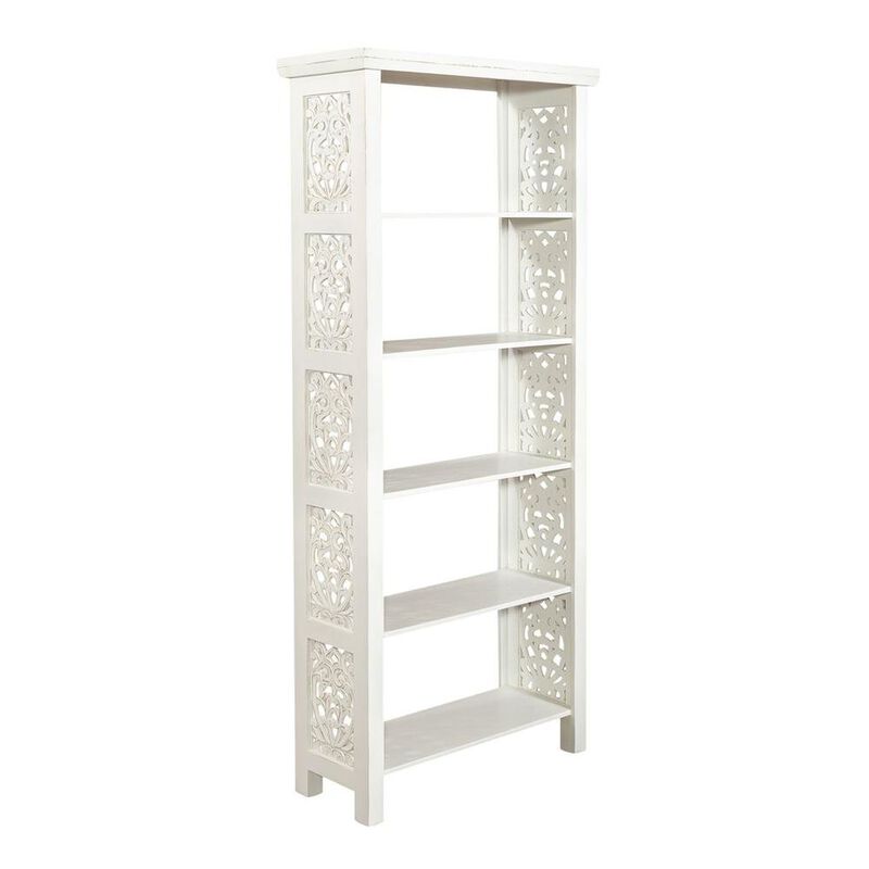 Starlight Canyon Home Tall Narrow Bookshelf – Elegant 5 Tier Skinny Bookcase Design