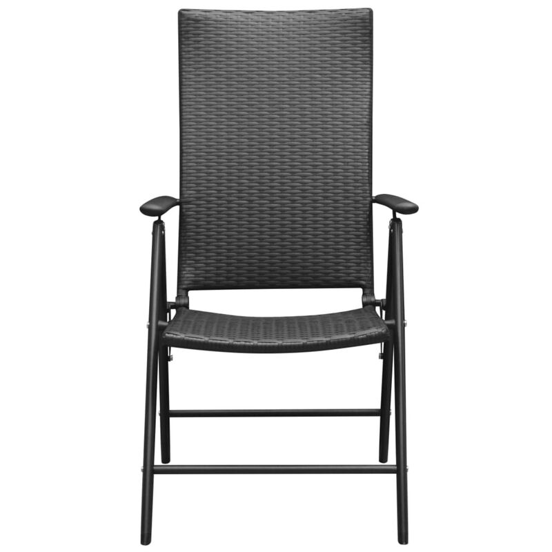 vidaXL 7 Piece Garden Dining Set Black and Brown